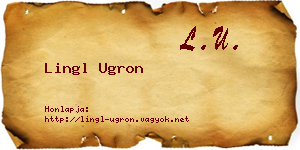 Lingl Ugron névjegykártya